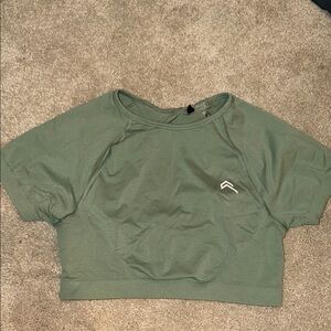 Cropped Active Open Back Tee